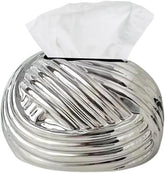 Liying Ceramic Rope Design Tissue Box (Silver)